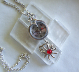 Silver Sun Wire Wrapped Compass Jewelry Pendant Necklace