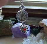 Silver Sun Wire Wrapped Compass Jewelry Pendant Necklace