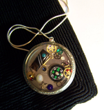Compass View Steampunk Watch Works Pendant