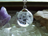 Natural Quartz Crystal Ball Jewelry Pendant Necklace