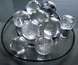 Quartz Crystal Ball Pendant Necklace + Quartz Point - Crystal Web Combo