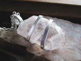 Danburite Natural Large Gemstone Wire Wrapped Crystal Pendant Necklace