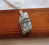 Dendrite Agate Natural Wire Wrapped Crystal Pendant Necklace