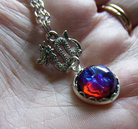 Dragons breath fire opal 2025 necklace