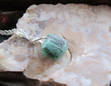 Green Emerald Natural Raw Gemstone Crystal Pendant Necklace