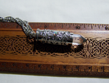 Quartz Crystal Filigree Silver Bullet Pendant Necklace