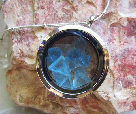 Rainbow Gemstones Double Sided Floating Locket Pendant Necklace – My Mystic  Gems