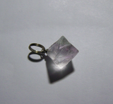 Pale Lilac Fluorite Octahedron Pendant