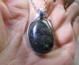 Galaxite Natural Stone Micro Labradorite Crystal Pendant Necklace