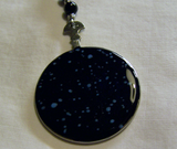 Vintage Night Stars Glass Painted Glow in the Dark Pendant