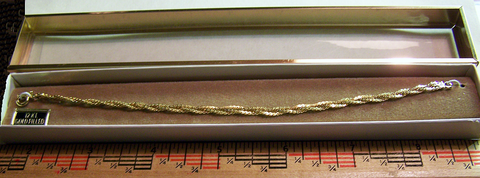 Vintage Three Strand 12K GF Gold Bracelet