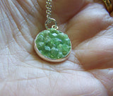 Green Demantoid Garnet Gemstone Crystal Pendant