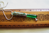 Mystic Green Quartz Kryptonite Bullet Pendant