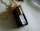 Natural Pink Kunzite Crystal Bullet Jewelry Pendant