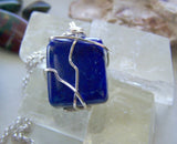 Blue Lapis Lazuli Natural Polished Gemstone Pendant Necklace