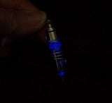 Light Up Blue Vintage Vacuum Tube Steampunk Pendant