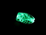 Green Light Up Cicada Quartz Natural Crystal Pendant Necklace