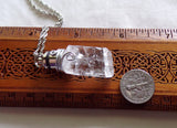 LED Color Change Light Up Ice Calcite Crystal Pendant Necklace