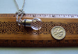 White Light Up LED Swarovski Crystal Disco Ball Pendant Necklace