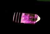 Light Up Hot Pink Quartz LED Crystal Glow Pendant Necklace