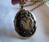 Vintage Gold and Enamel Heart Locket Pendant