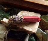 Natural Mookaite Jasper Stone Bullet Jewelry Pendant