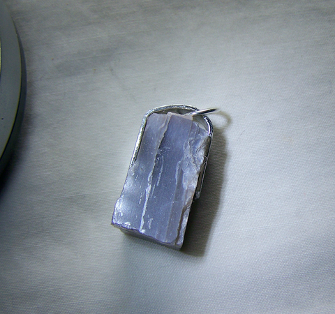 Natural Gray Moonstone Raw Gemstone Pendant
