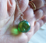 Mystic Green Aura Quartz Crystal Ball Pendant