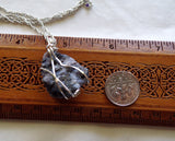 Mystic Merlinite Indigo Gabbro Natural Raw Natural Stone Pendant Necklace