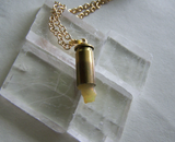 Natural Raw Opal Gemstone Bullet Jewelry Pendant