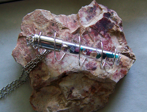 Rock Your Favorite Crystal in a Silver Spiral Crystal Cage Pendant