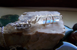Herkimer Diamonds Natural Quartz Crystal Silver Stars Pendant