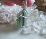 Rainbow Fluorite Raw Gemstone Natural Crystal Pendant Necklace
