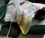 Rainbow Fluorite Polished Natural Gemstone Pendant