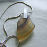 Rainbow Fluorite Polished Natural Gemstone Pendant