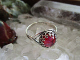 Dragon's Breath Opal Glass 925 Sterling Silver Ring