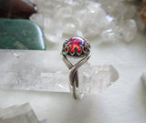 Dragon's Breath Opal Glass 925 Sterling Silver Ring
