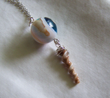 Natural Seashell Spiral Beads Pendant Necklace