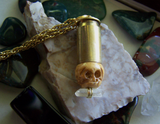 Day of the Dead Skull Bullet Jewelry Pendant