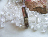 Smoky Citrine Natural Crystal Bullet Necklace