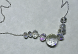 Aurora Borealis Swarovski Crystals Sterling Silver Necklace