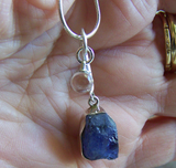 Tanzanite and Crystal Ball Sterling Silver Pendant