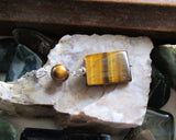 Natural Gold Tiger's Eye Gemstone Crystal Pendant Necklace