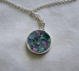 Natural Multicolor Tourmaline Gemstones Pendant Necklace