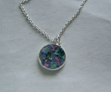 Natural Multicolor Tourmaline Gemstones Pendant Necklace