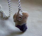 Violet Flame Opal Raw Gemstone Pendant