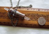 Quartz Crystal Beechwood Mini Wand Dagger Pendant