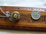 Vintage Watchworks Blue Moon and Stars Steampunk Pendant