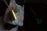 Wintergreen Holly Glow in the Dark Bullet Pendant