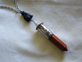 Goldstone Witch Hat Broom Black Cat Silver Bullet Jewelry Pendant